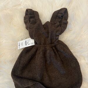 Zara Girls Knit Dress with Ruffle Straps size 2-3 NWT